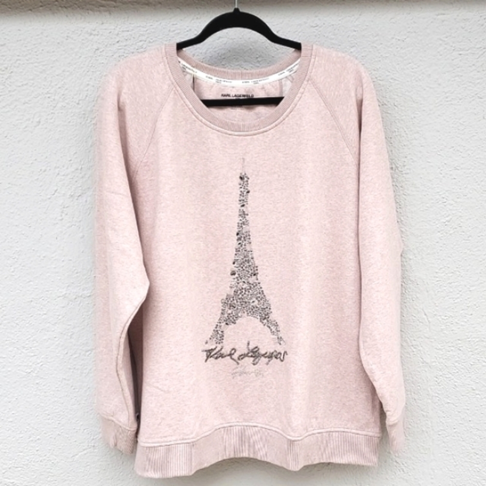 Karl Lagerfeld Paris Sequined Eiffel Tower Sweatshirt